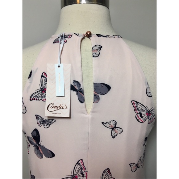 Candie's Butterfly 🦋 Print Halter Dress XS - Picture 5 of 5